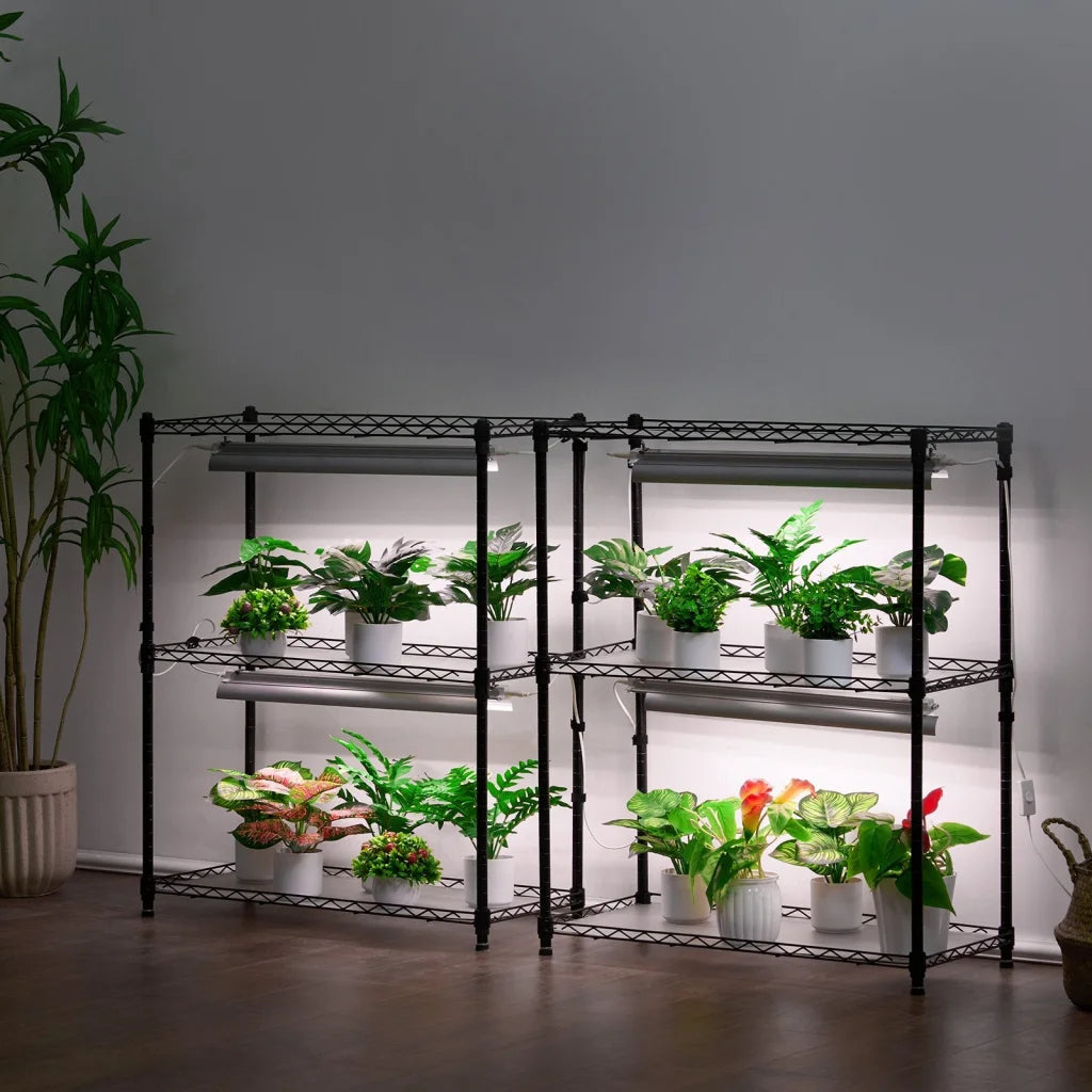 VEVOR DIY Plant Stand with Grow Lights 6 Tiers 192W 70.9’’