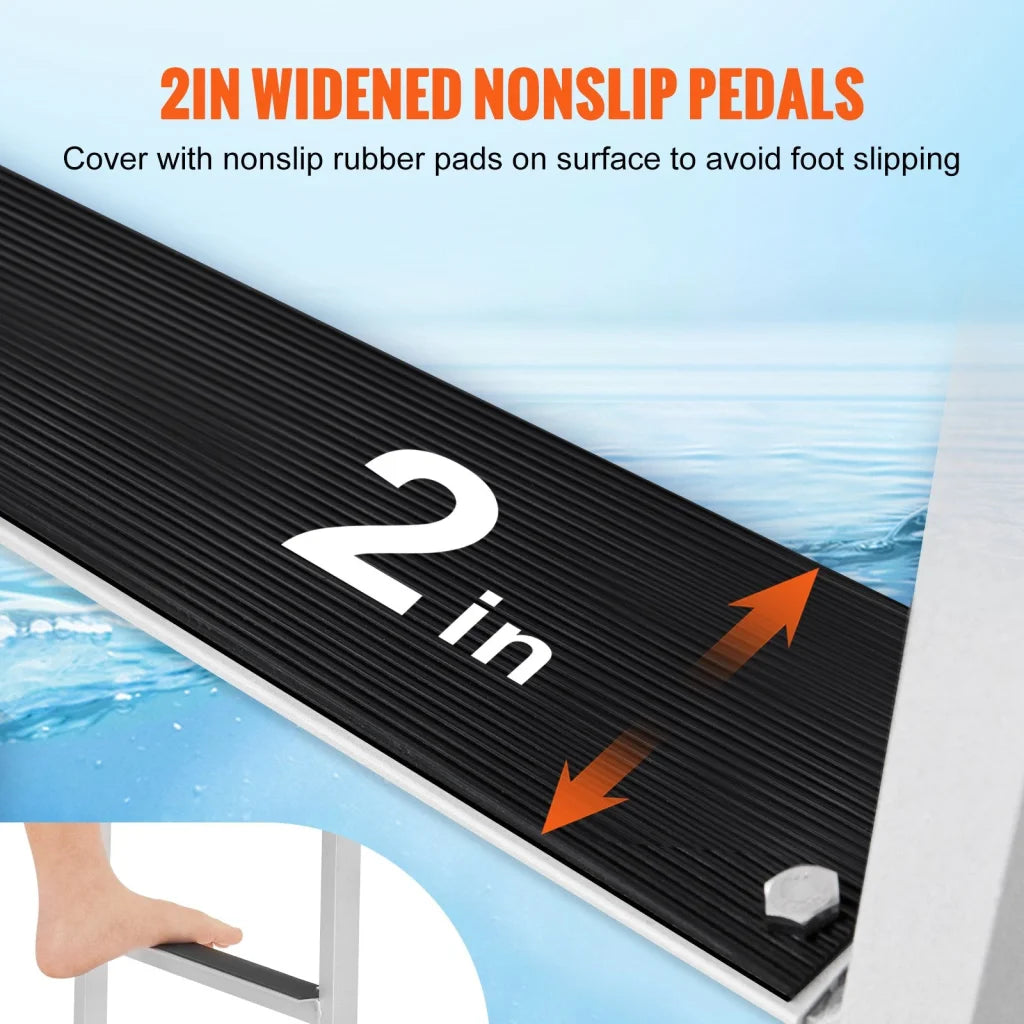 VEVOR Dock Ladder Flip-Up 3 Steps 159 kg Load Capacity