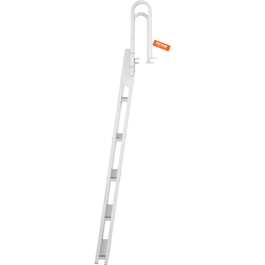VEVOR Dock Ladder Flip Up 5 Steps 350lbs Load Capacity