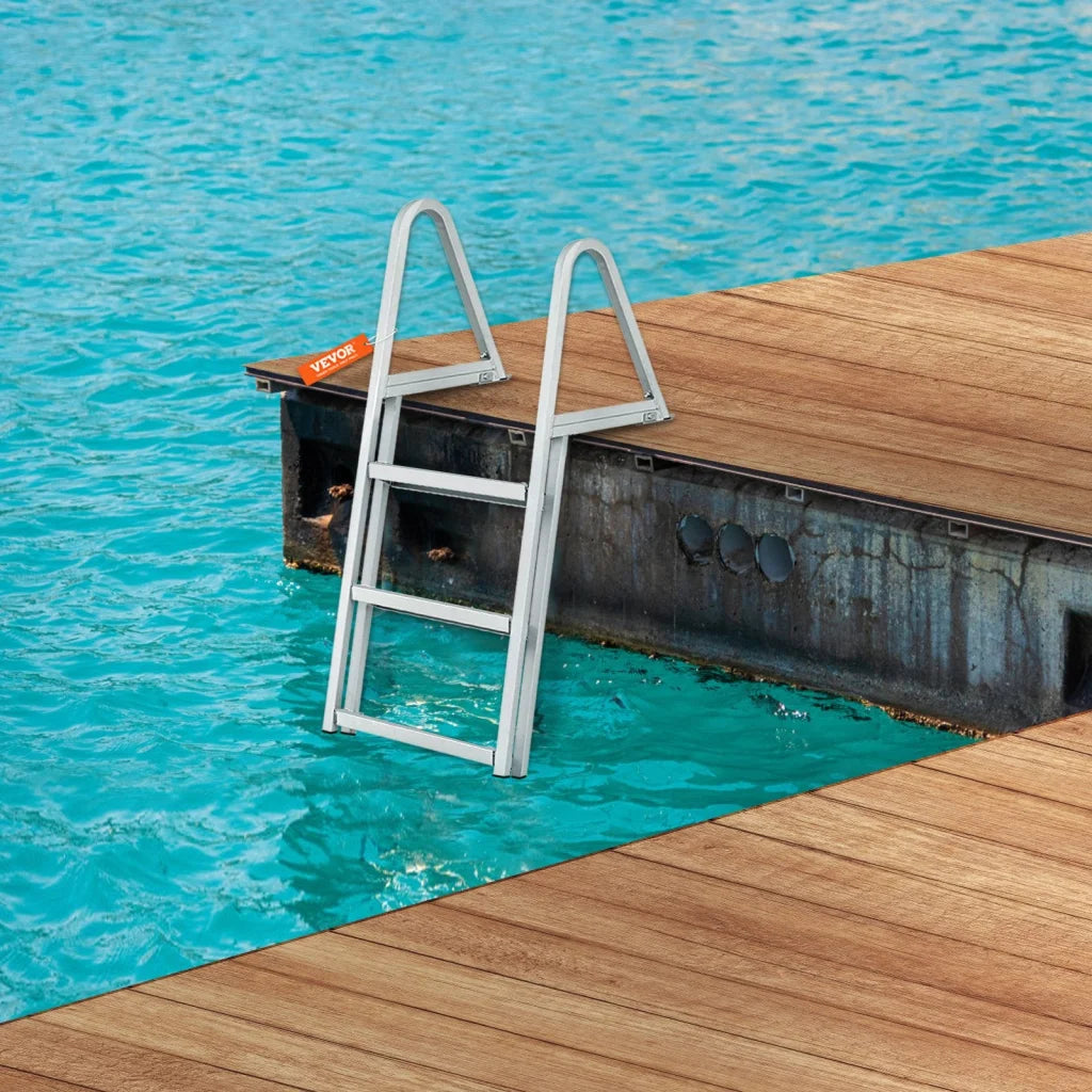 VEVOR Dock Ladder Removable 3 Steps 159 kg Load Capacity