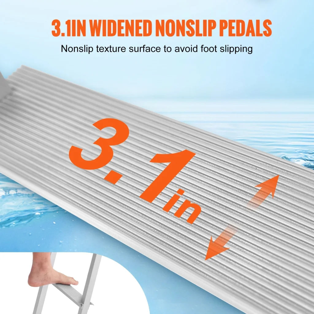 VEVOR Dock Ladder Removable 3 Steps 227 kg Load Capacity