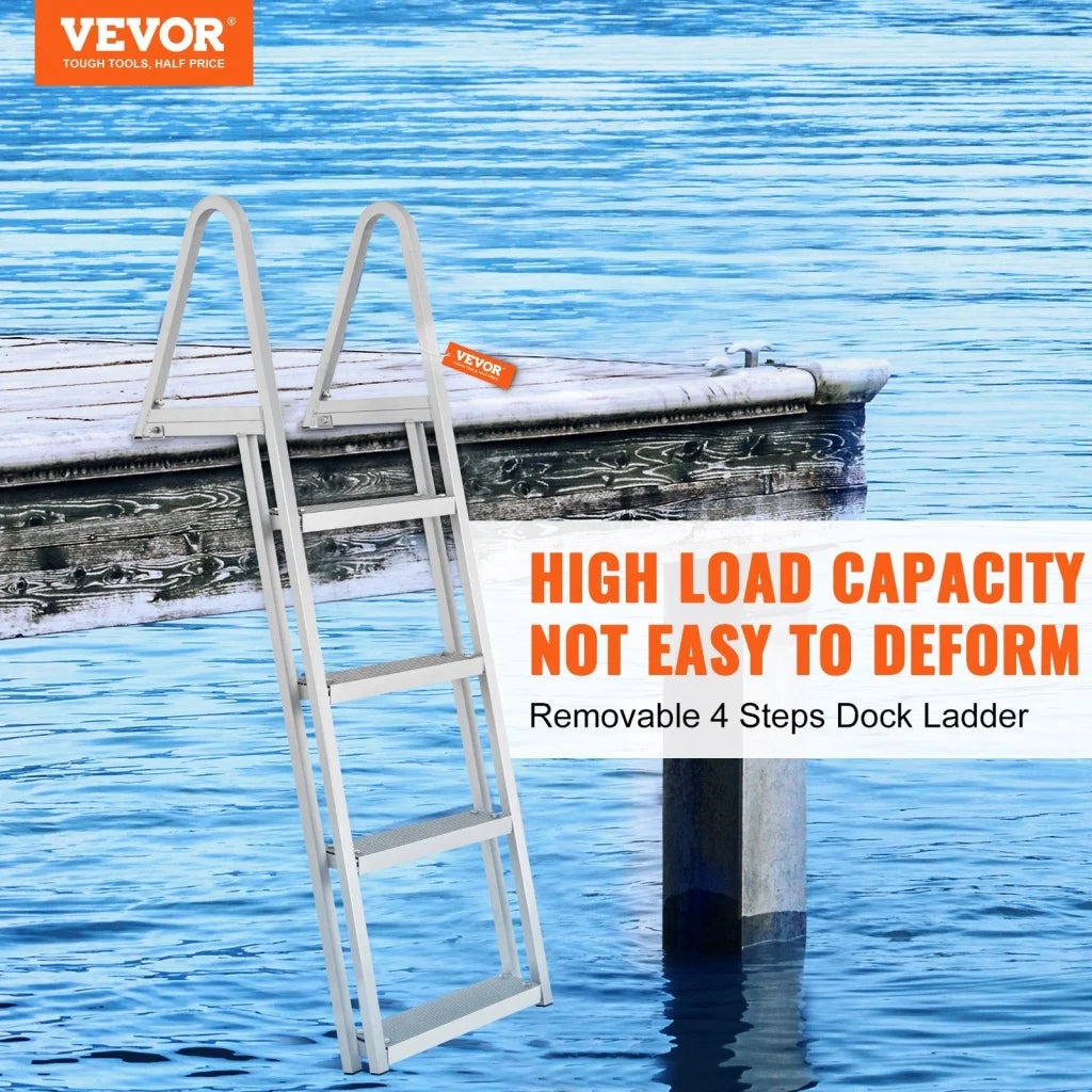 VEVOR Dock Ladder Removable 4 Steps 350 lbs Load Capacity