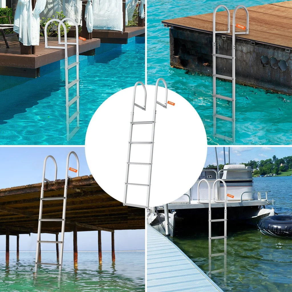 VEVOR Dock Ladder Removable 5 Steps 227 kgs Load Capacity