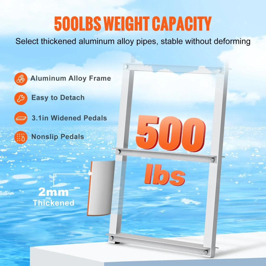Dock Ladder Removable 5 Steps 227 kgs Load Capacity
