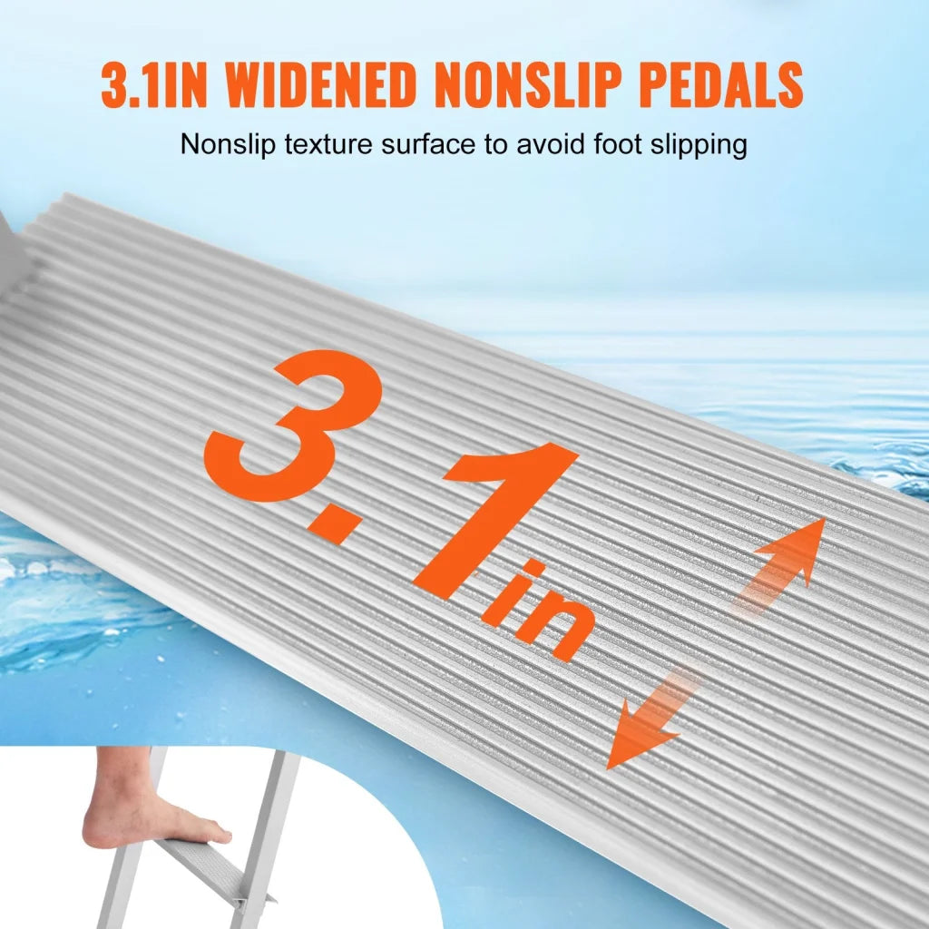 VEVOR Dock Ladder Removable 5 Steps 227 kgs Load Capacity