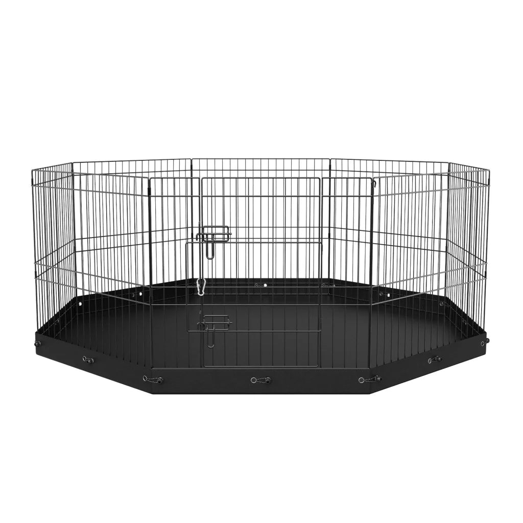 VEVOR Dog Playpen 8 Panels Foldable Metal Dog Exercise Pen