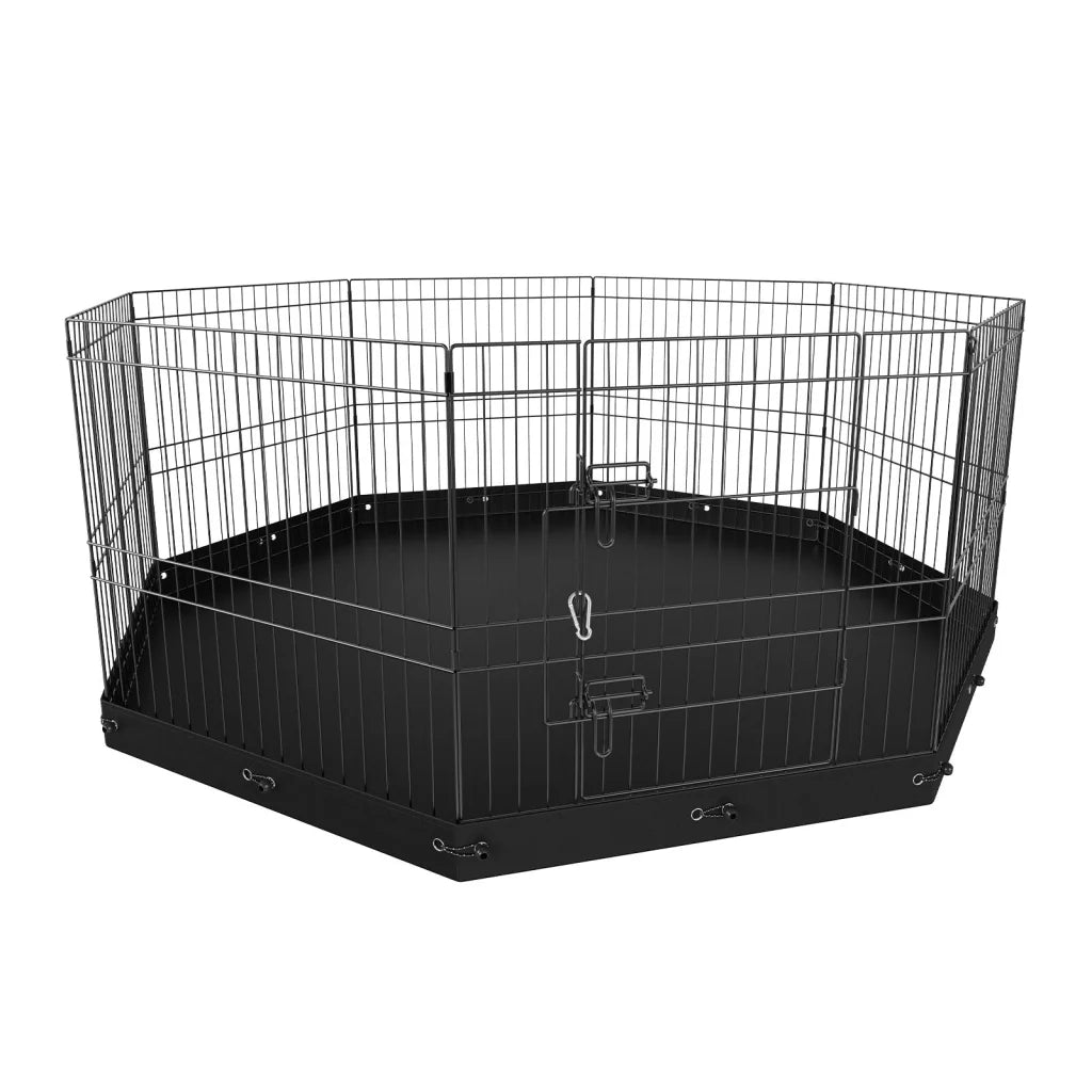 VEVOR Dog Playpen 8 Panels Foldable Metal Dog Exercise Pen