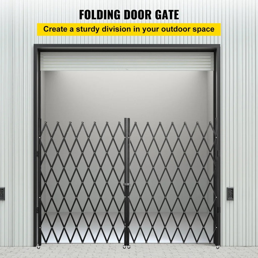 VEVOR Double Folding Security Gate Folding Door Gate 5.1’ H