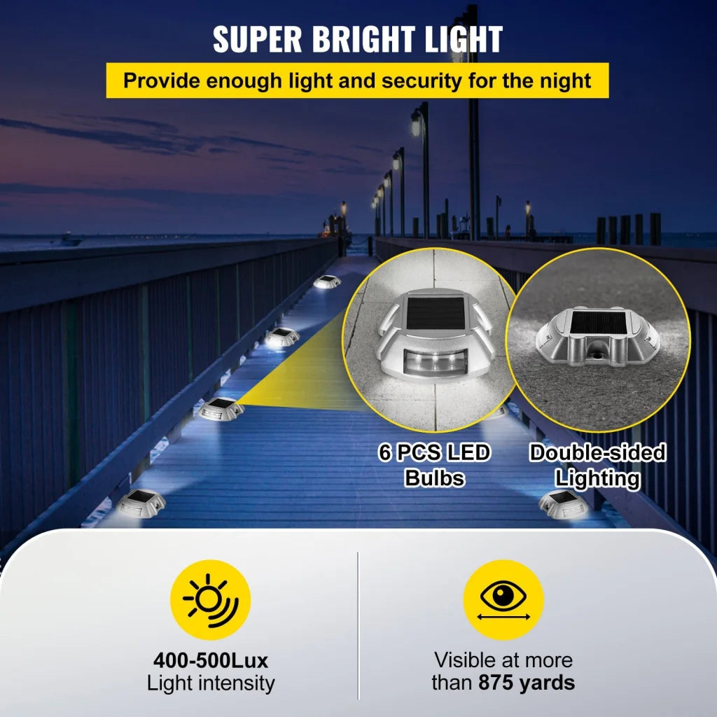 VEVOR Driveway Lights 12-Pack Solar Driveway Lights Bright