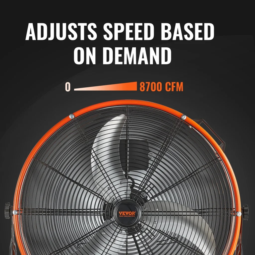 VEVOR Drum Fan 24 In High Velocity Industrial Infinitely