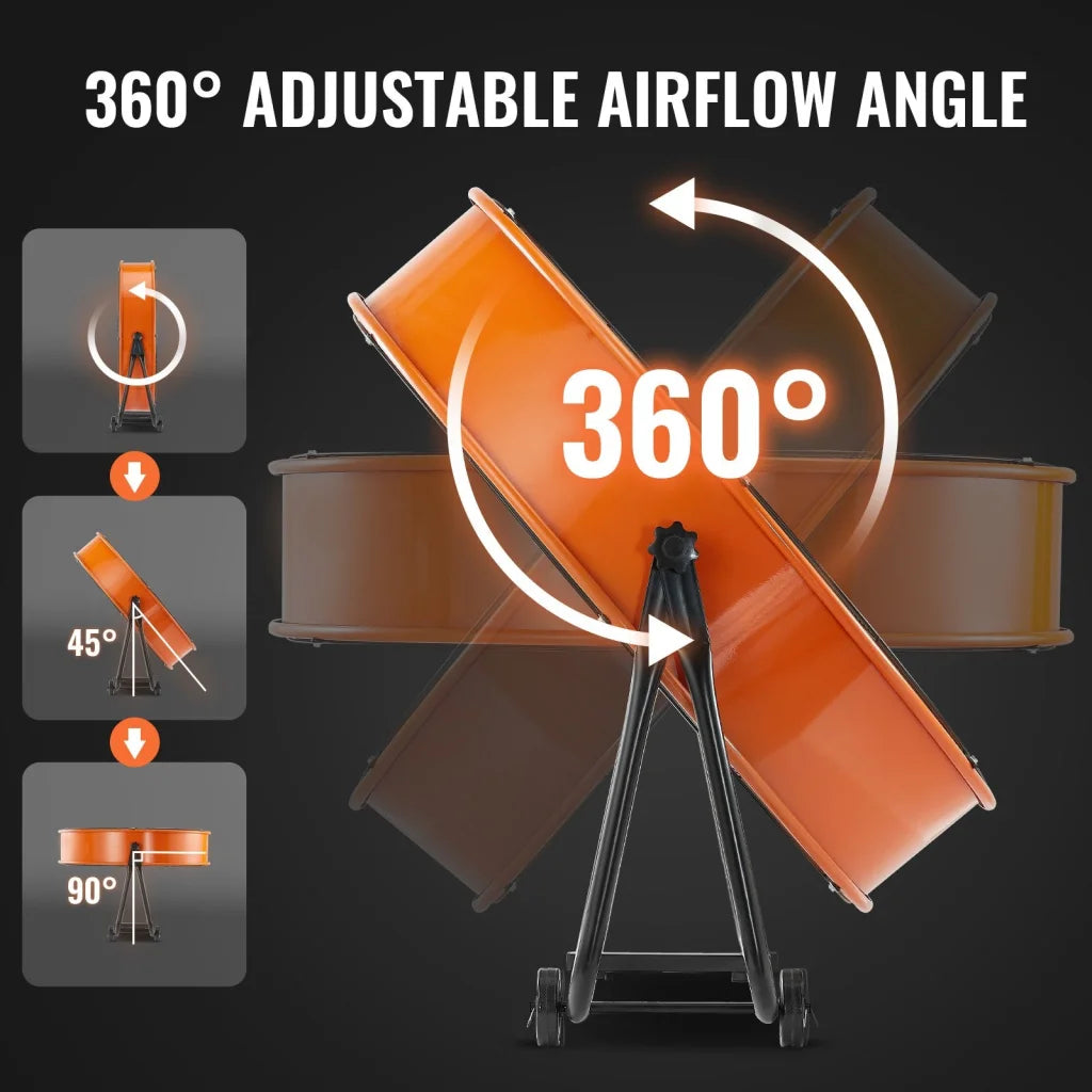 VEVOR Drum Fan 24 In High Velocity Industrial Infinitely