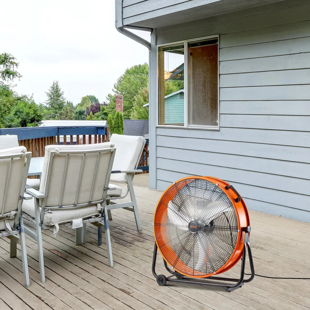 VEVOR Drum Fan 24 Inch High Velocity Industrial Use 3-Speed