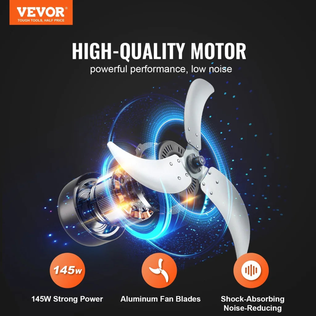 VEVOR Drum Fan 24 Inch High Velocity Industrial Use 3-Speed