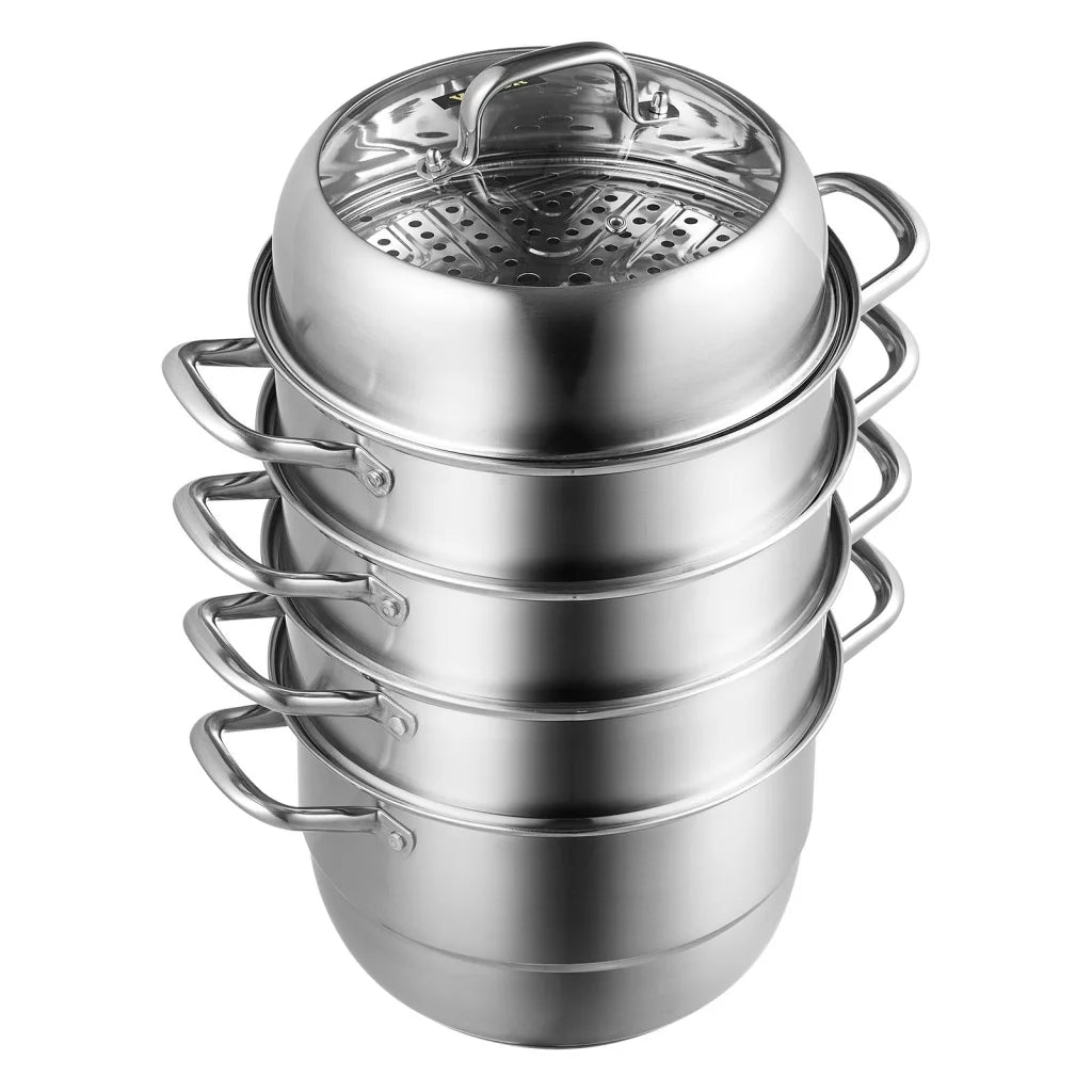 VEVOR Dumpling Steamer Stainless Steel 5 Titer for for Cook