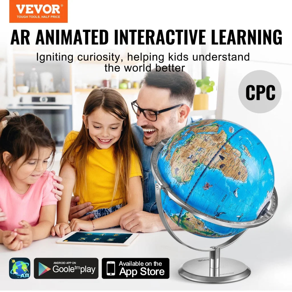VEVOR Educational Globe for Kids 254 mm Interactive AR