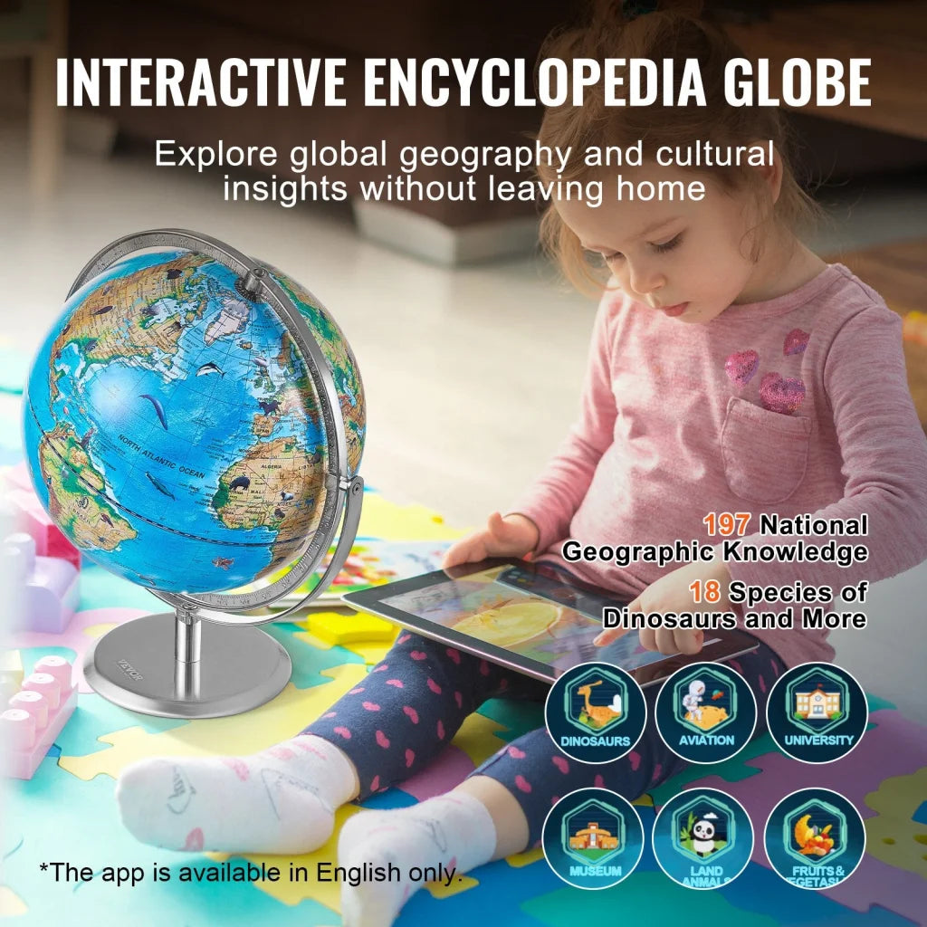 VEVOR Educational Globe for Kids 254 mm Interactive AR