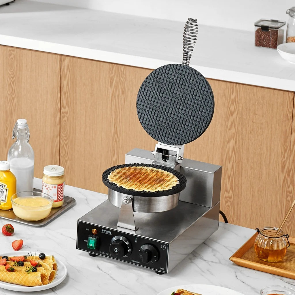 VEVOR Electric Ice Cream Cone Maker Commercial 1230W Waffle
