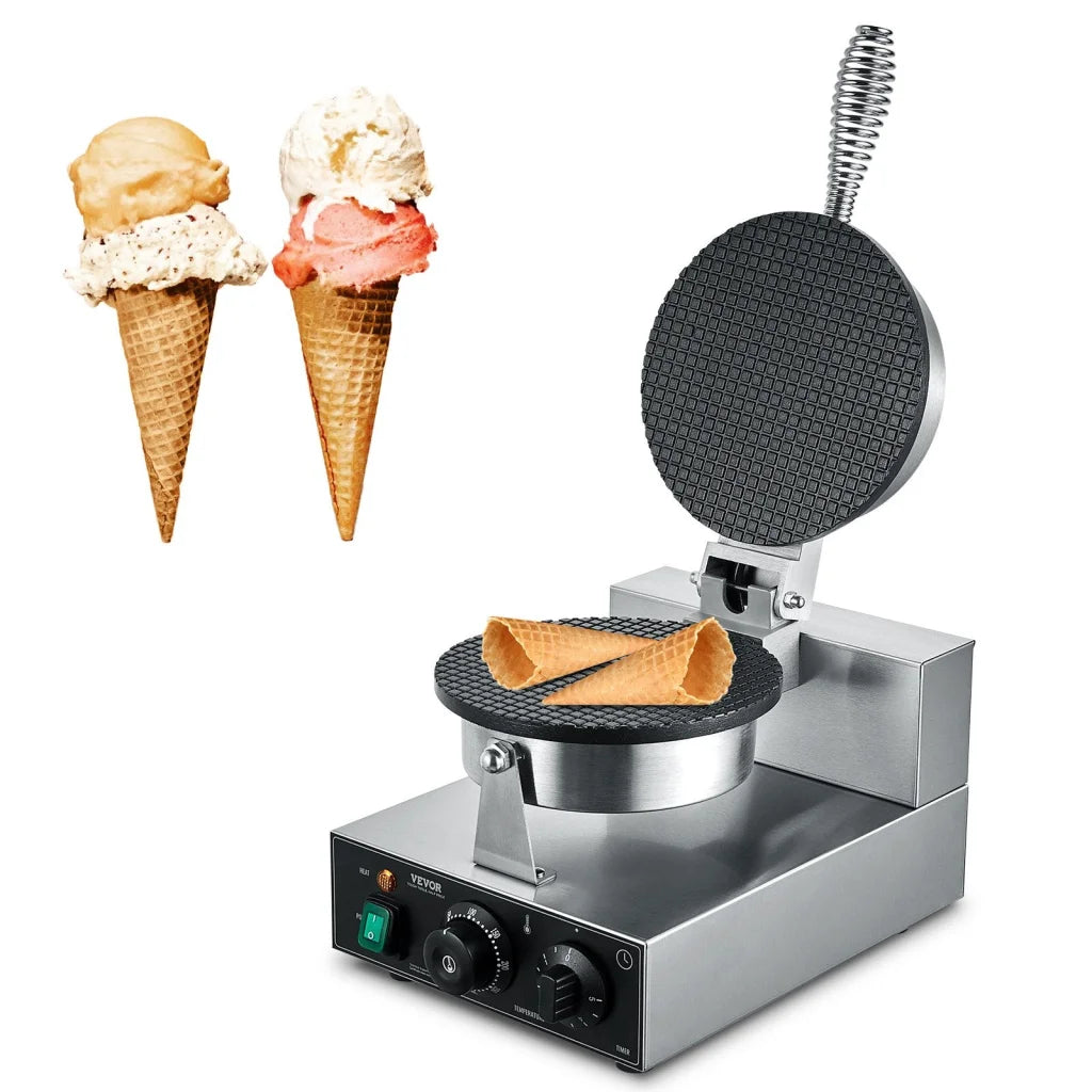 Electric Ice Cream Cone Maker Commercial 1230W Waffle