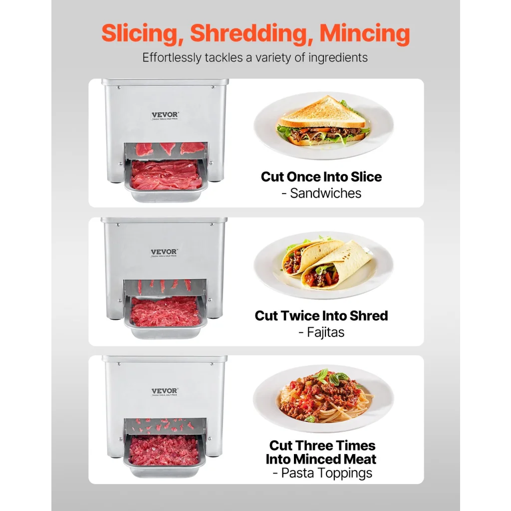 Electric Meat Cutter Machine 550W Commercial