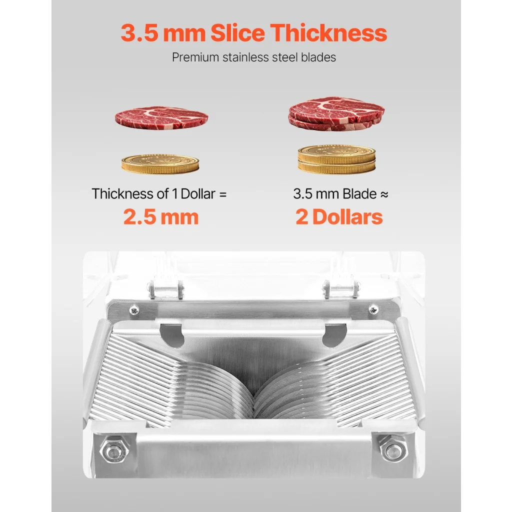 Electric Meat Cutter Machine 550W Commercial Slicer Cutting vevor