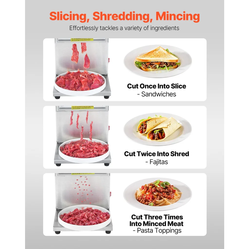 Electric Meat Cutter Machine 850W Commercial