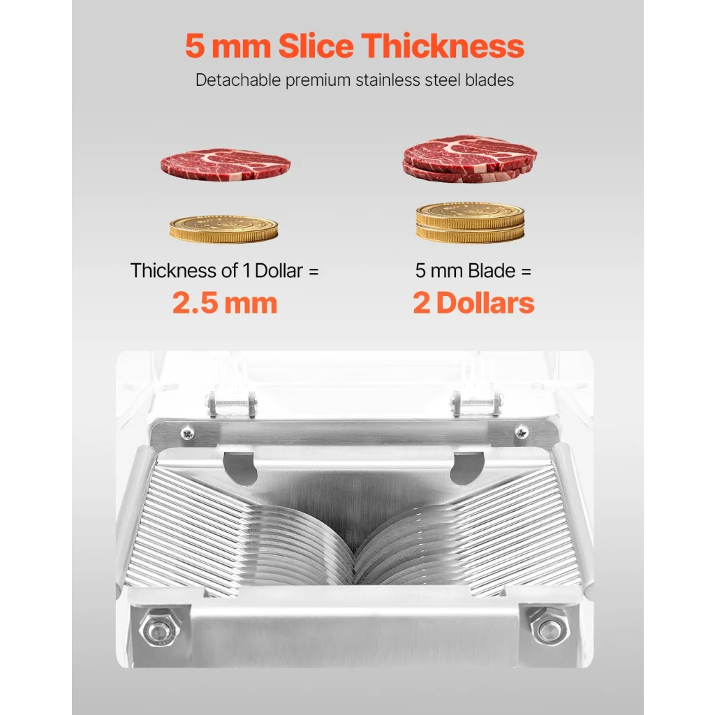 Electric Meat Cutter Machine 850W Commercial Slicer Cutting vevor