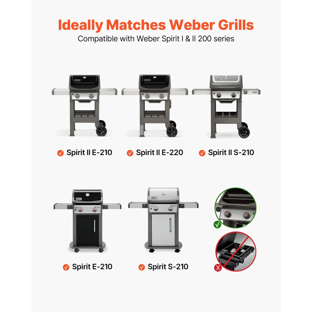 VEVOR Flavorizer Bars 39cm Grill Replacement Part for Weber