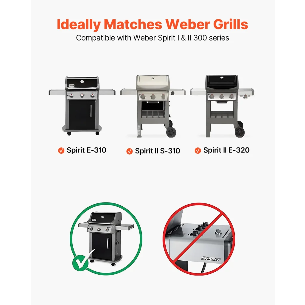 VEVOR Flavorizer Bars 39cm Grill Replacement Part for Weber