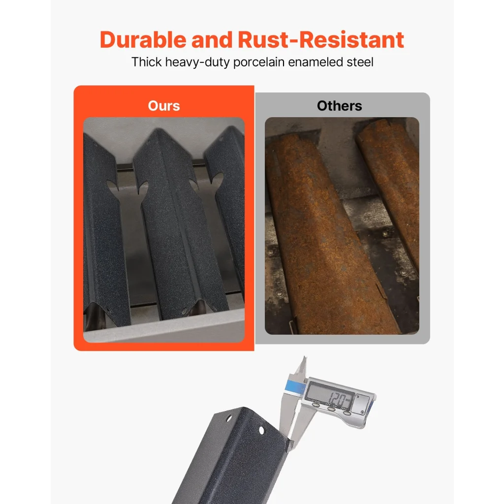 VEVOR Flavorizer Bars 44cm Grill Replacement Part for Weber