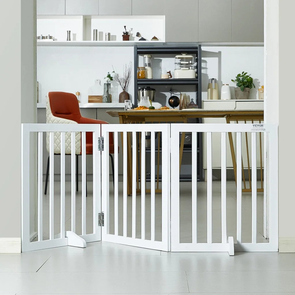 VEVOR Free Standing Dog Gate 24’’ H x 60’’ W Freestanding