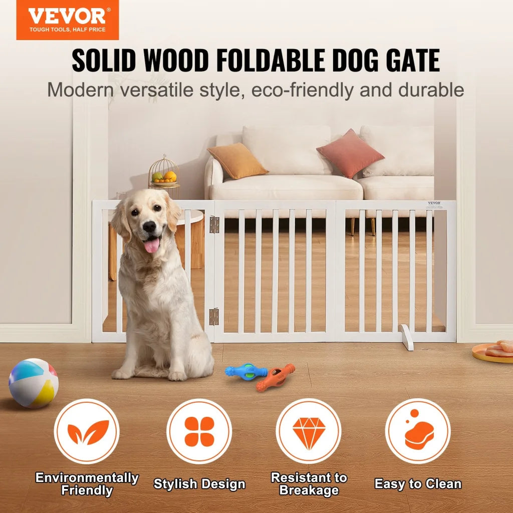 VEVOR Free Standing Dog Gate 24’’ H x 60’’ W Freestanding