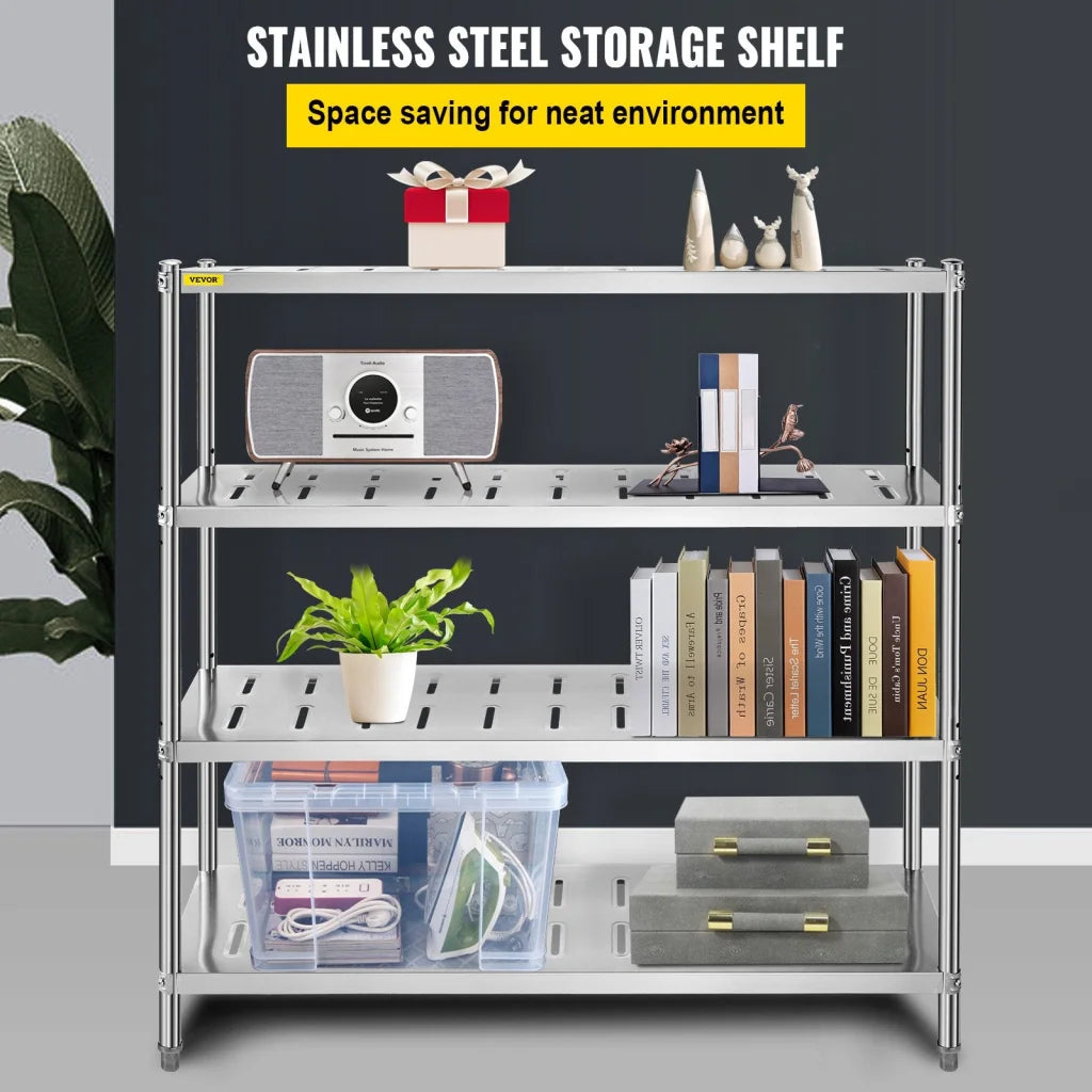 VEVOR Garage Shelf Heavy Duty Shelving 4-Tier 150x45x155cm