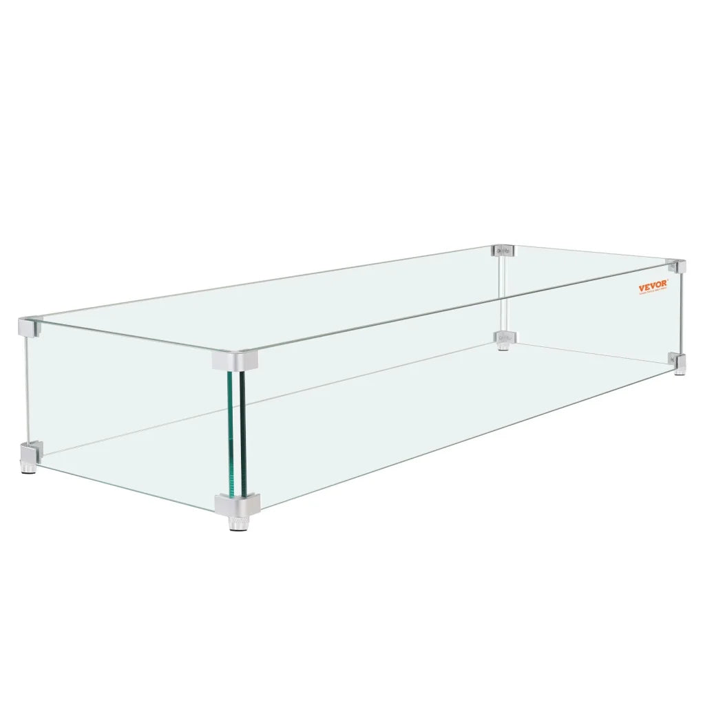 VEVOR Gas Fire Pit Wind Guard for Square Fire Table 595 x