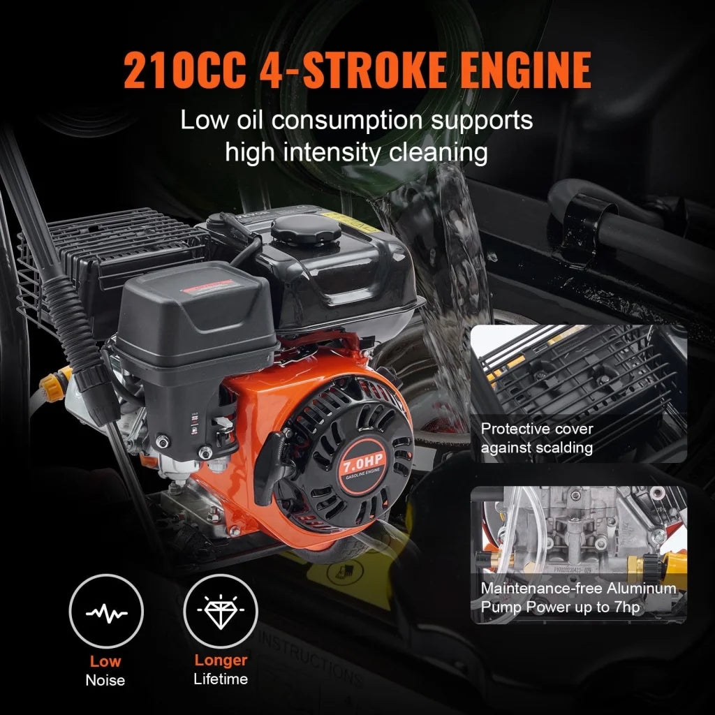 VEVOR Gas Pressure Washer Gas Powered Washer 3400 PSI 2.6