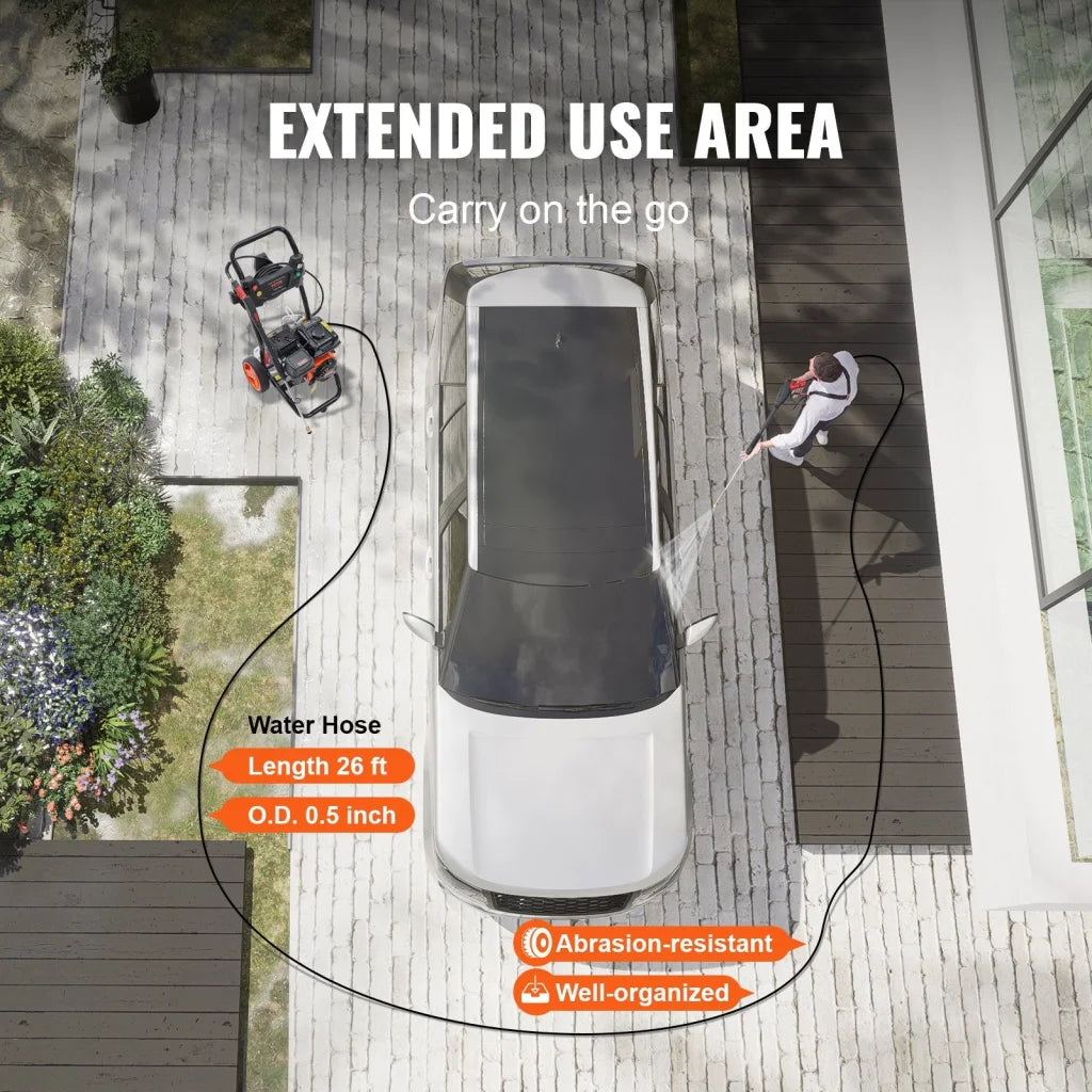 VEVOR Gas Pressure Washer Gas Powered Washer 3400 PSI 2.6