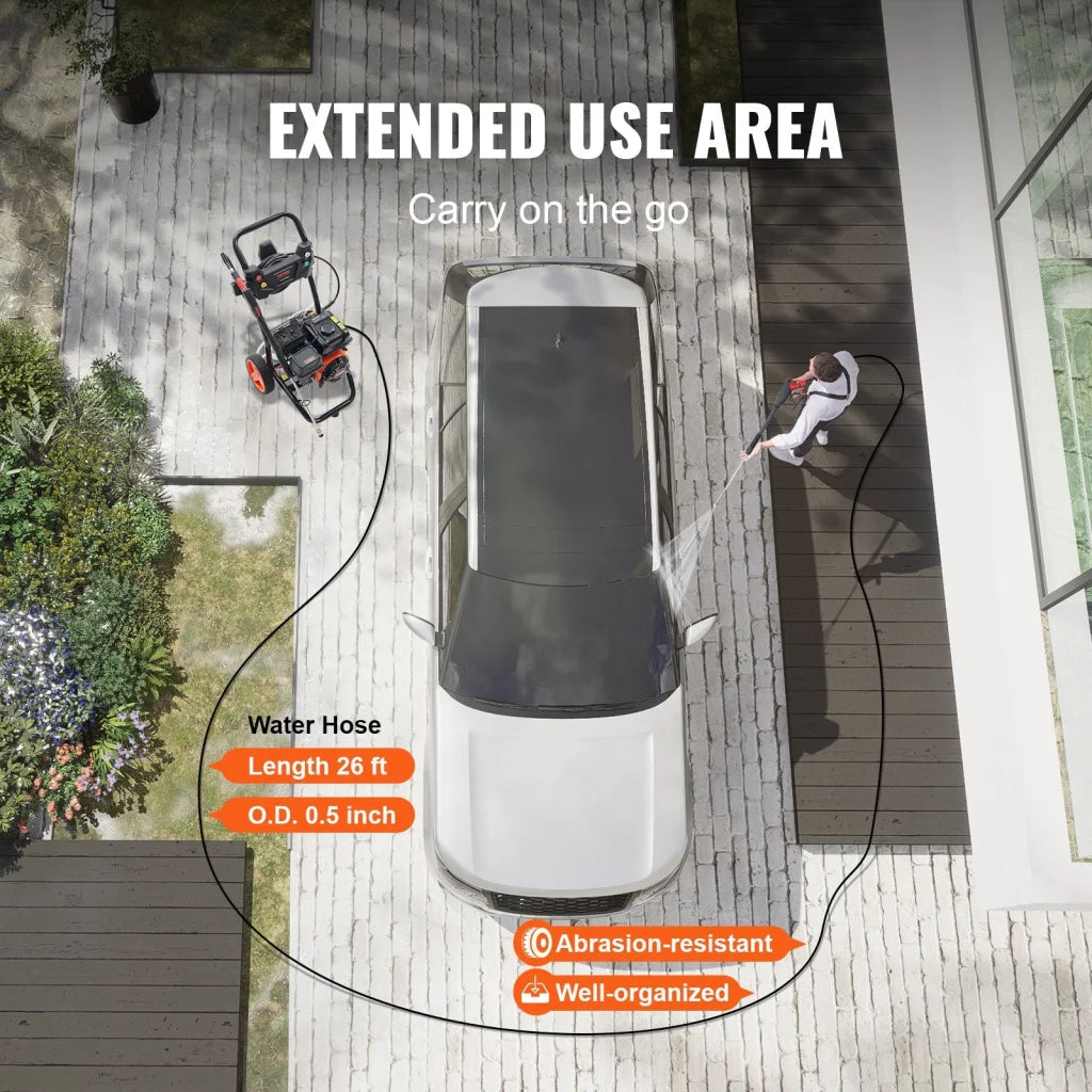 VEVOR Gas Pressure Washer Gas Powered Washer 3600 PSI 2.6