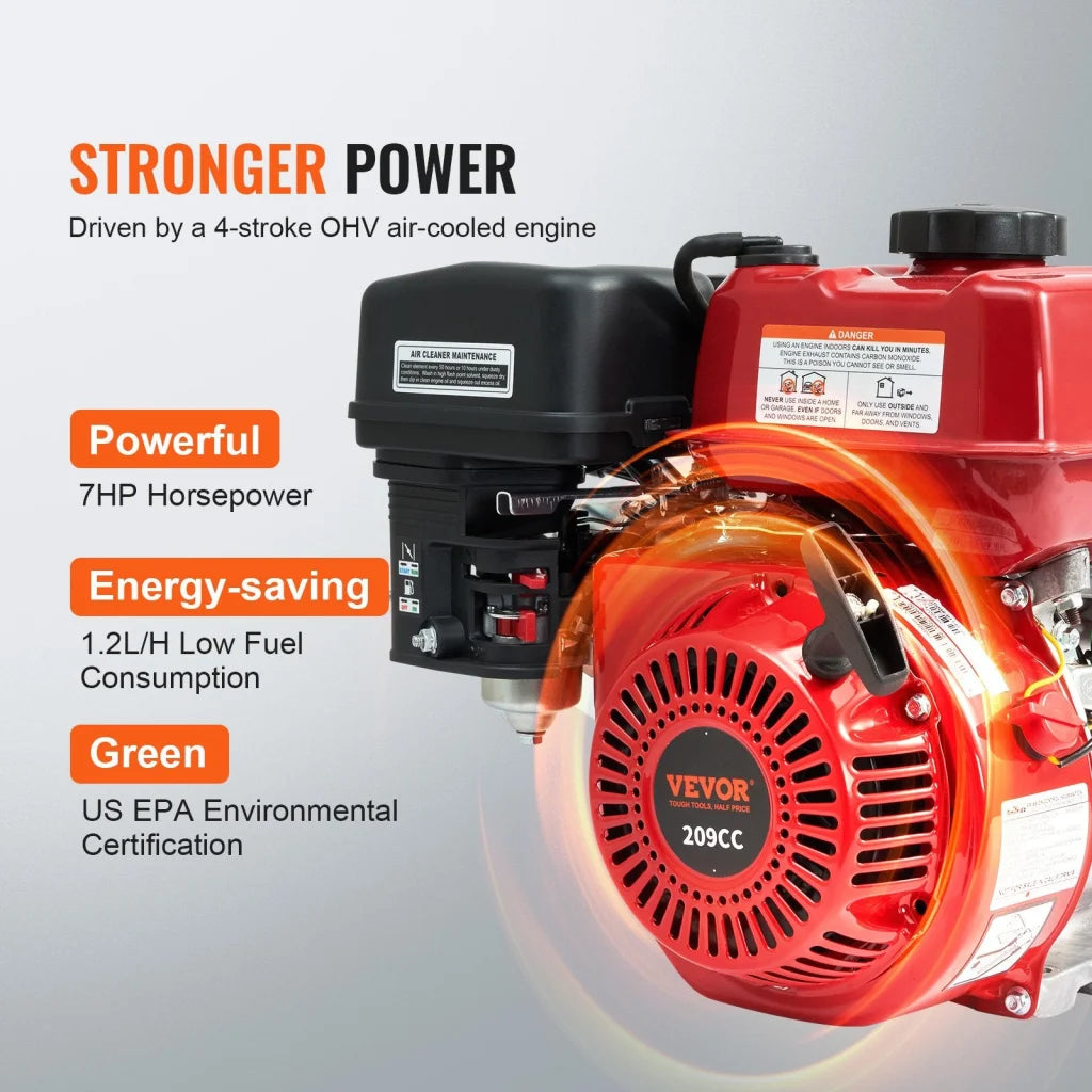 VEVOR Gasoline Engine Water Pump Gas Powered Transfer Pump