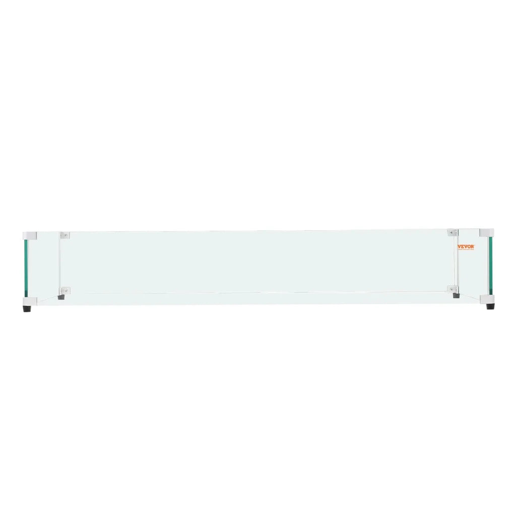 VEVOR Glass Wind Guard for Rectangular Fire Pit Table 924 x