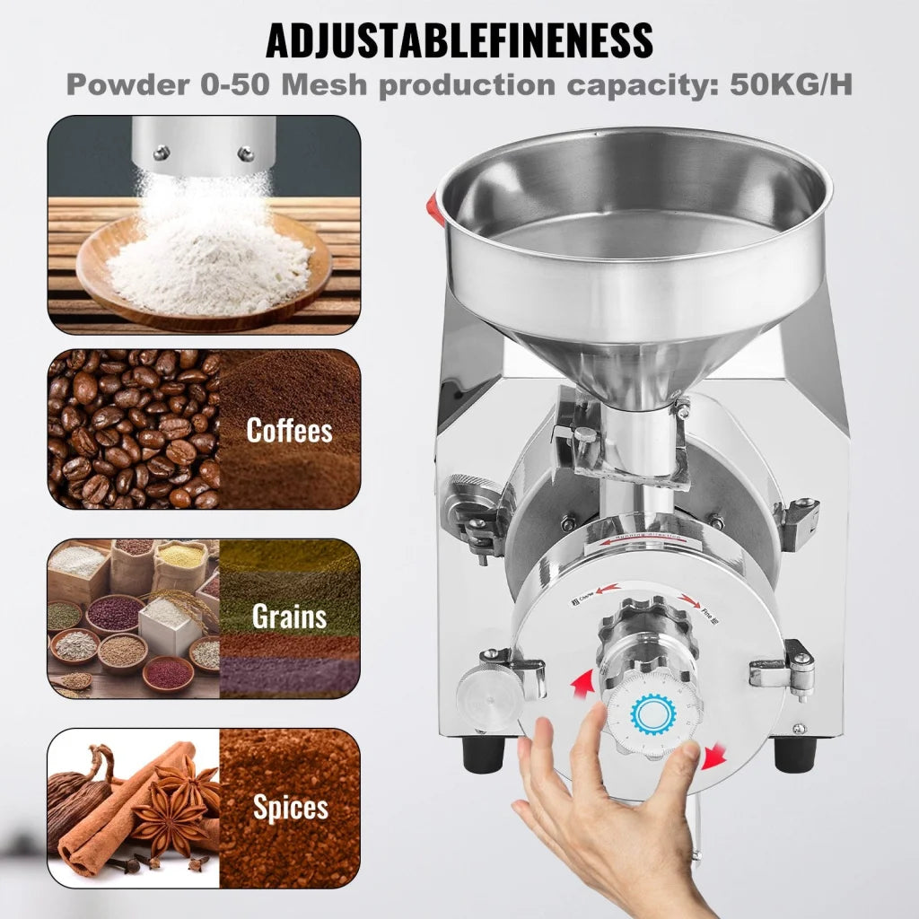 Grain Grind Mill Grinding Machine 2200W Food Processing Machinery