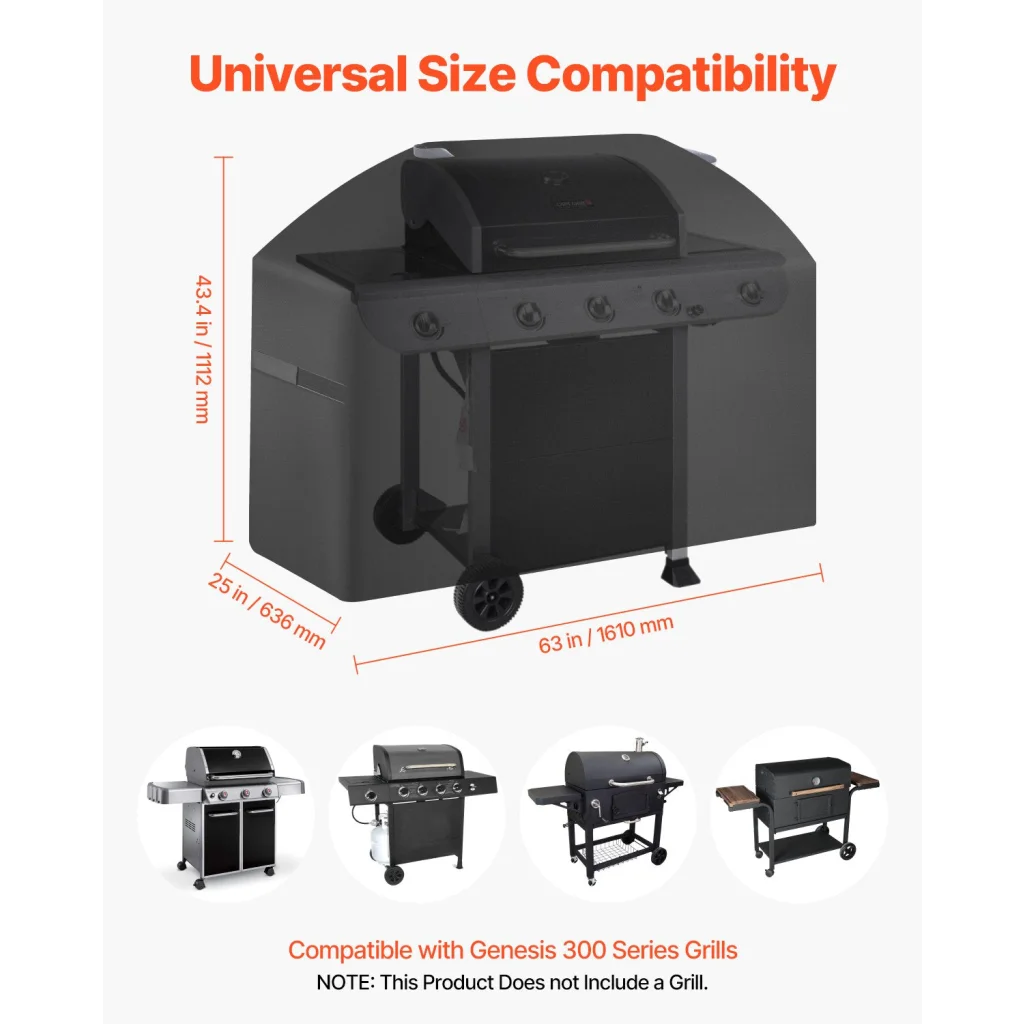 VEVOR Grill Cover 63 inch BBQ Covers for Outdoor Grills