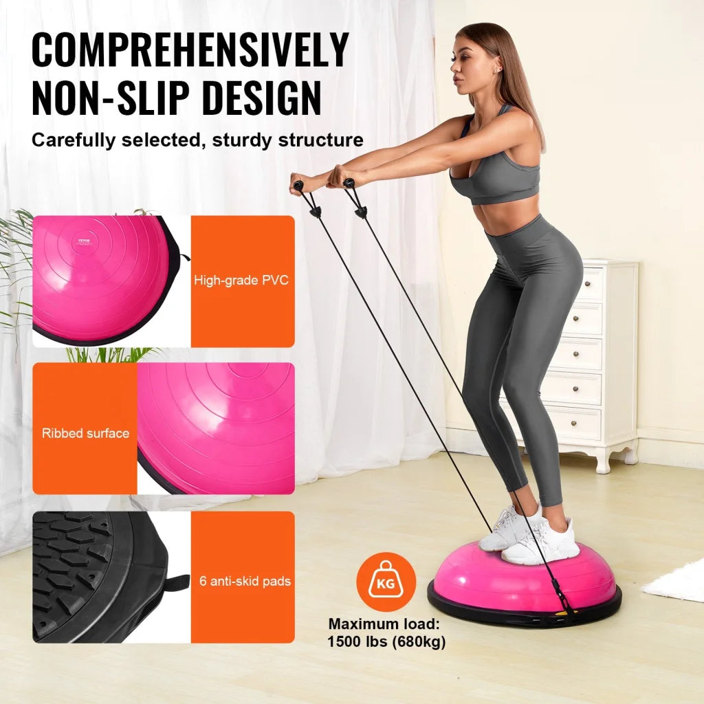 VEVOR Half Exercise Ball Trainer 26 inch Balance Ball