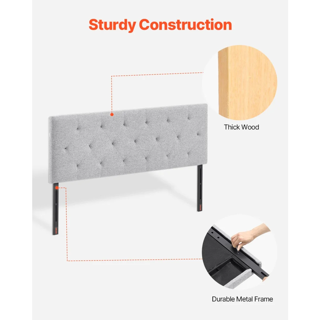 VEVOR Headboard Full Size Headboard with Adjustable Height