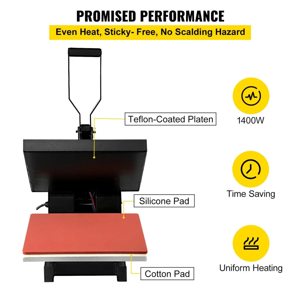 Heat Press 15X15 Inch Machine Industrial Quality Power T
