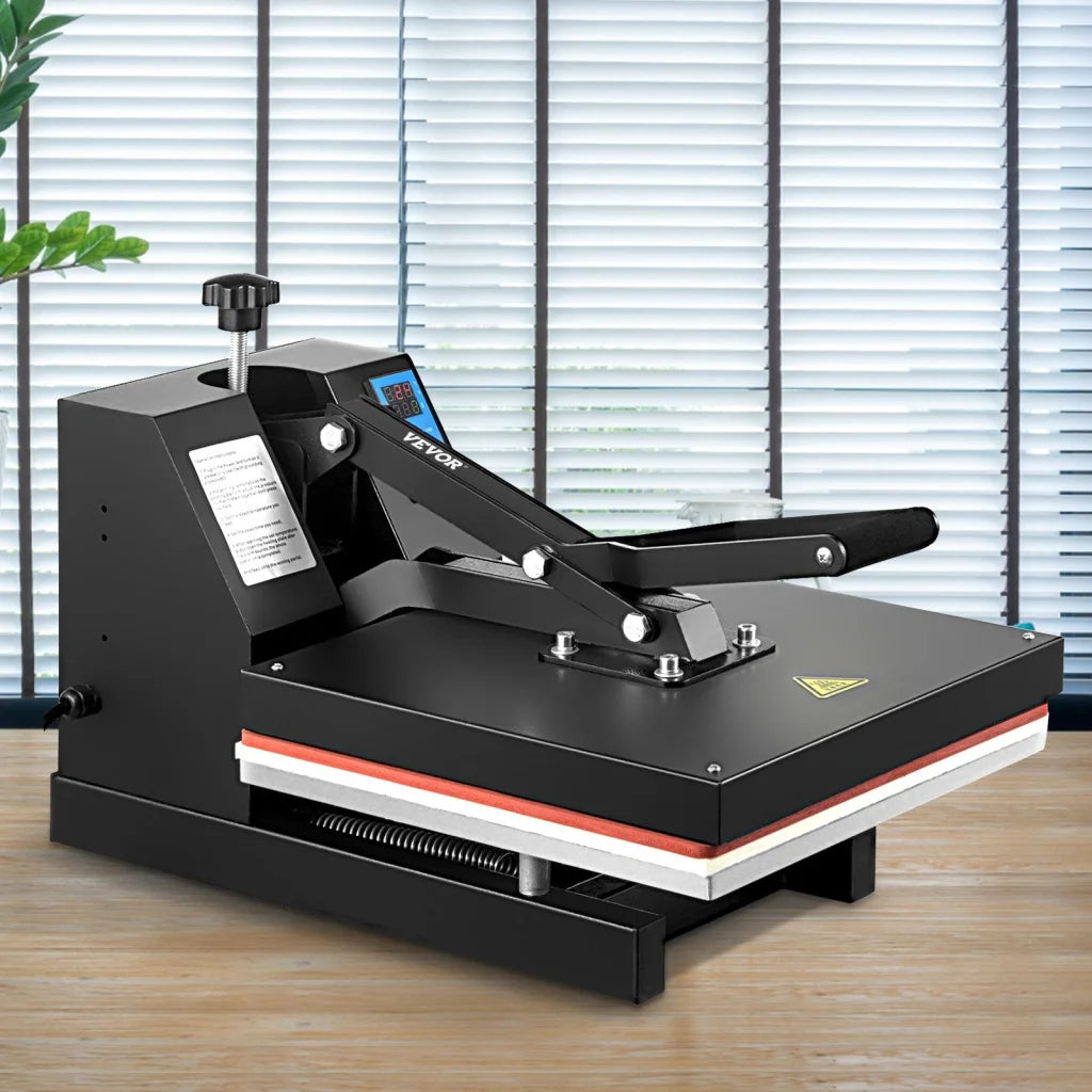 15x15 vevor heat press with fitted edges and product hardware