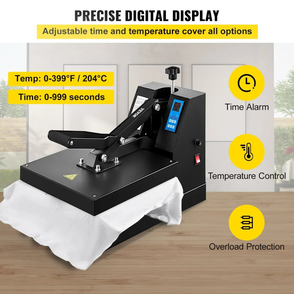 Vevor heat press with clean finish and fitted components