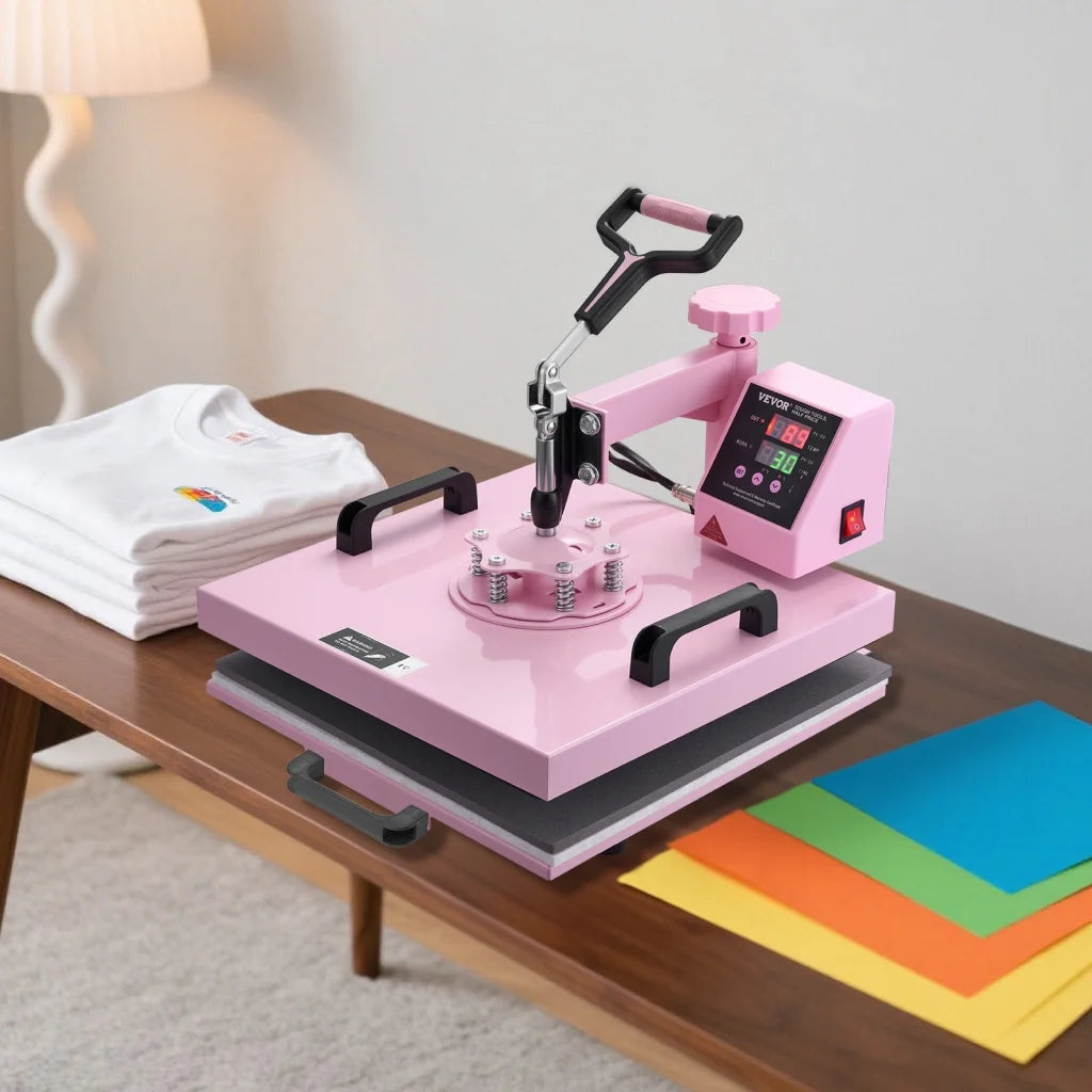 Vevor heat press in pink with practical fittings