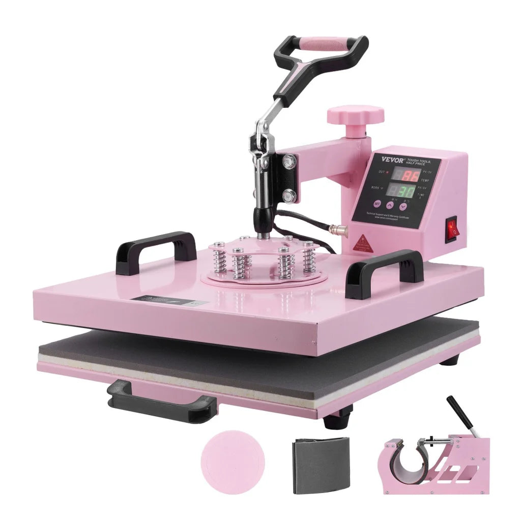 VEVOR Heat Press Machine 15 x 15 inch 5 in 1 Heat Transfer