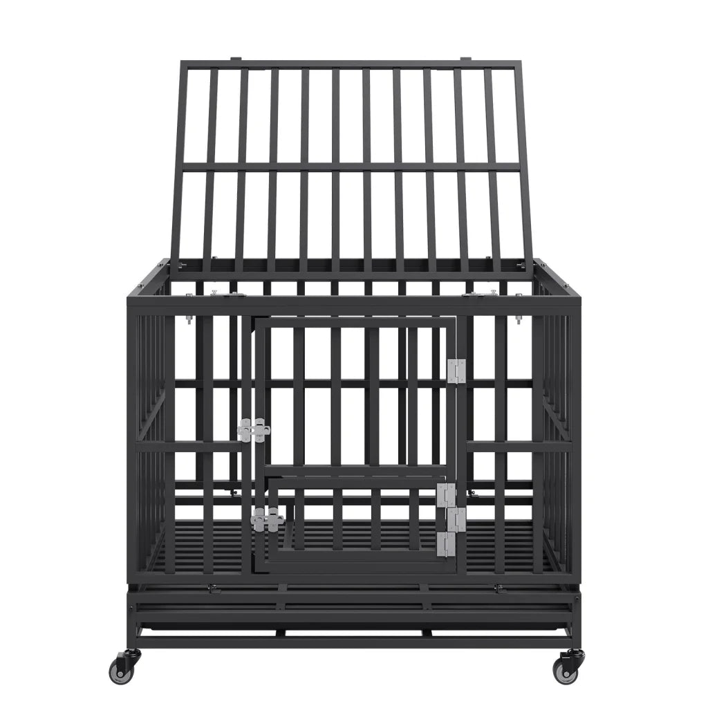 VEVOR Heavy Duty Dog Crate 38 in Metal Dog Kennel