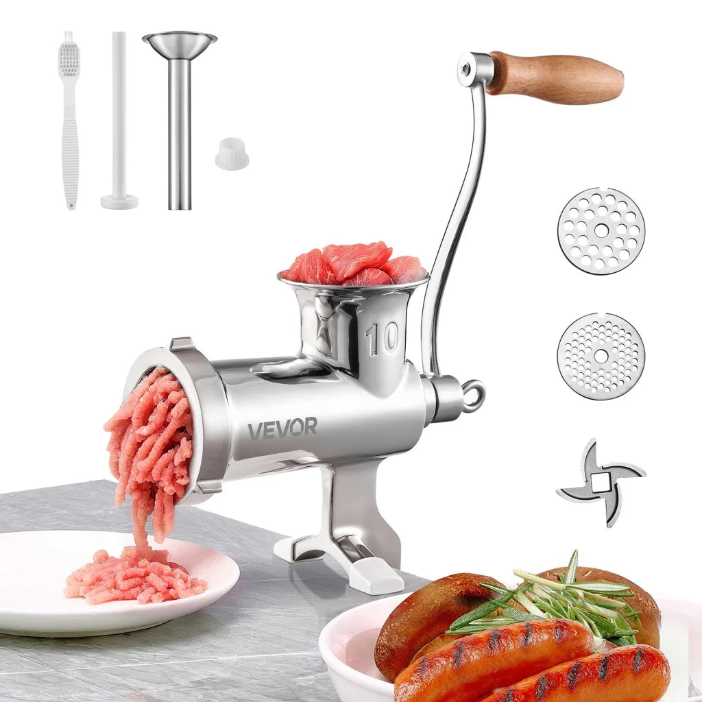 Heavy Duty Meat Grinder Manual Sausage Filler Stainless