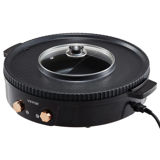 VEVOR Hot Pot with Grill 1800W 2-in-1 Electric Smokeless